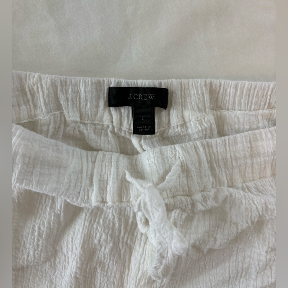 Lightweight White Drawstring Wide-Leg Pants - Picture 8 of 10